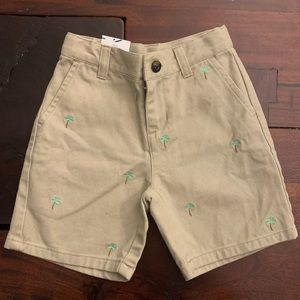 Boys’ Janie and Jack NWT khaki palm tree shorts